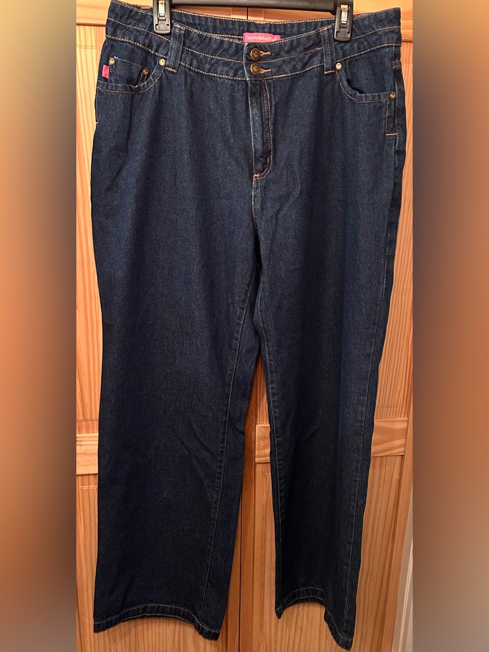 Woman Within Dark Blue Straight-Leg Jeans